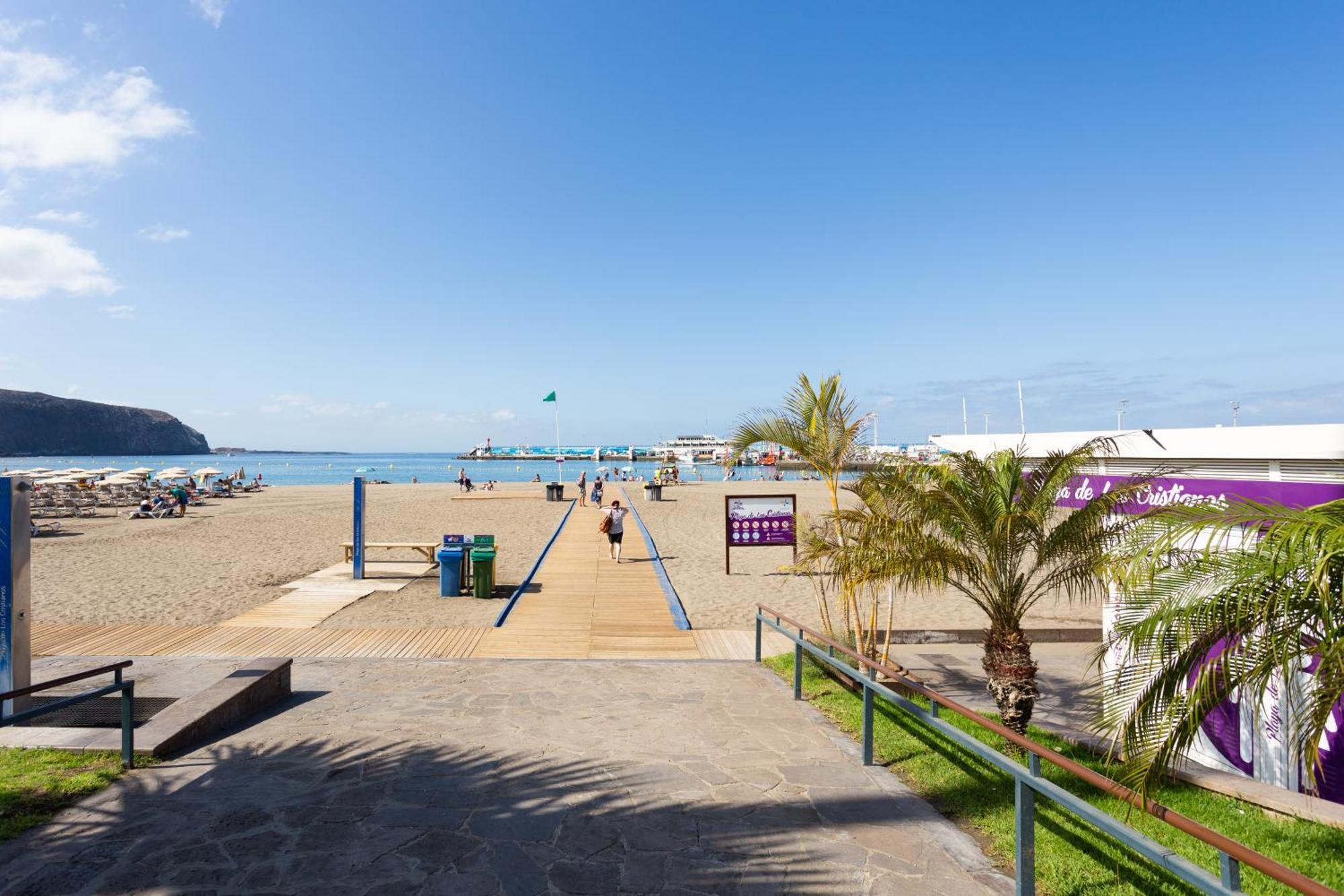 Classbnb - Seafront Studio With Beach View In The Center Of Los Cristianos 洛斯克里斯蒂亚诺斯 外观 照片